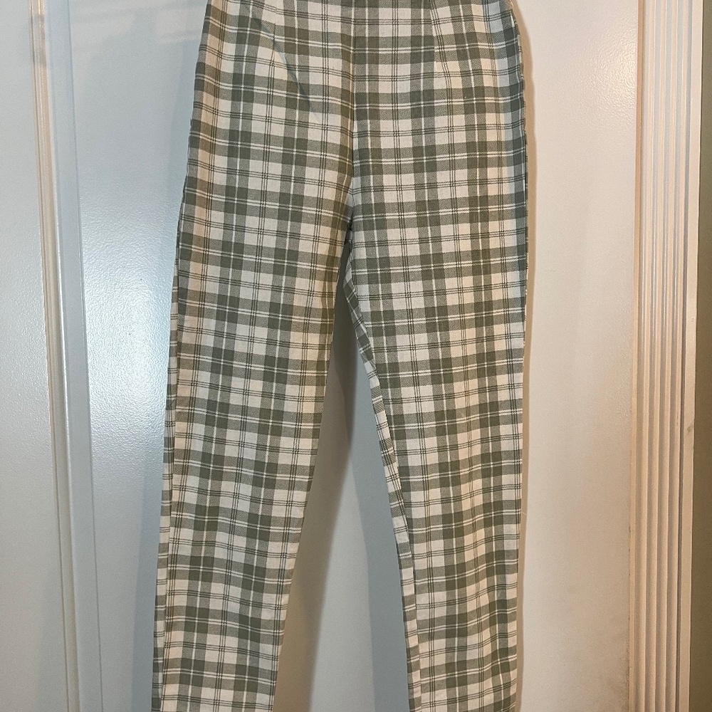 Princess Polly taupe check pants